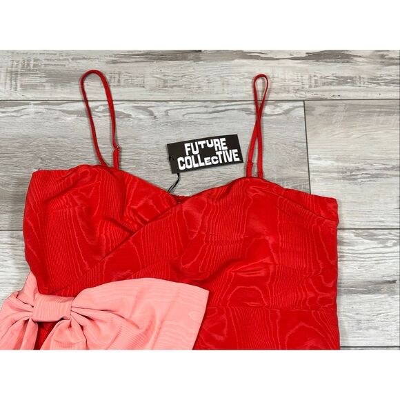 Future collective red and pink spaghetti strap dress size XL - Picture 3 of 12